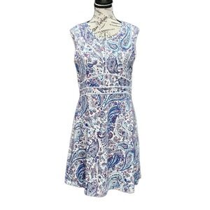 Title Nine Dress M Floral Paisley Pocket Athleisure Beach Pickleball Tennis Prep